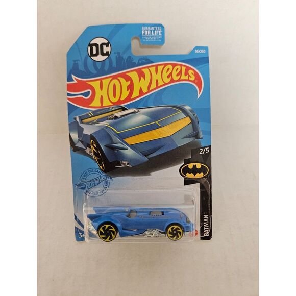 HOT WHEELS 2021 #56‎ BLUE THE BATMAN BATMOBILE DC COMICS GOTHAM CITY BRUCE WAYNE - Picture 1 of 4